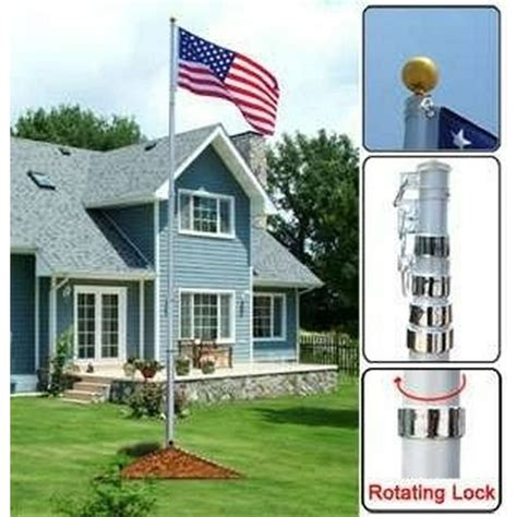 metal flag pole for house|25 foot flagpole home depot.